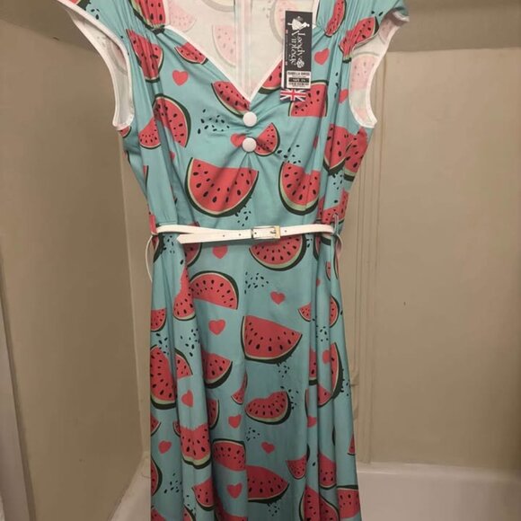 🍉 Lady Vintage Watermelon Dress – Size 18 – NWT! 🍉 - Picture 3 of 6